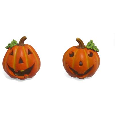 China Europe KR Halloween Gifts Items Small Outdoor Decoration Pumpkin Ghost Face Pumpkin Lantern for sale