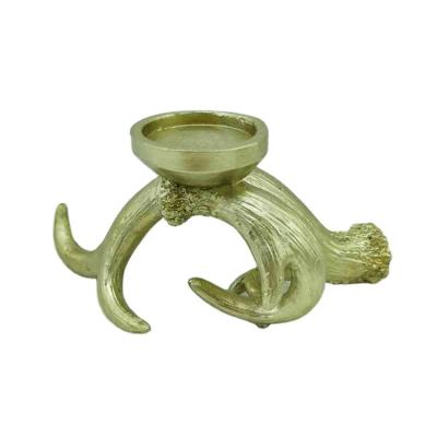 China Unique Decor Modern Gold Top Europe Table Candle Holders Votive Antler Design Others Candle Holders for sale