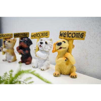 China 14x11x20CM Europe simulation resin puppy for office garden family room abstract ornaments figurines for sale