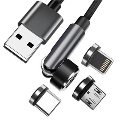 China Wholesale Charging Cable 3 in 1 Magnetic USB Cable 3A Fast Charging 540 Degree Rotate Data Magnetic Charging Cable 1M 1.5M 2M for sale