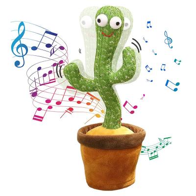 China Amazon Hot Sale 120 Songs Cute Stuffed Flowerpot Plush Toy Twisting Talking Cactus Doll Singing Music Dancing Cactus Plush Dancing Toy for sale