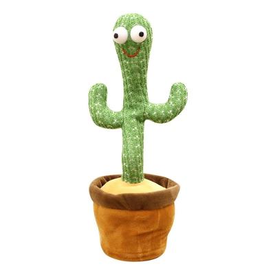 China Sing to Amazon Hot Selling 120 USB Rechargeable English Transceiver Funny Electronic Shake Dancing Cactus Plush Toys for sale