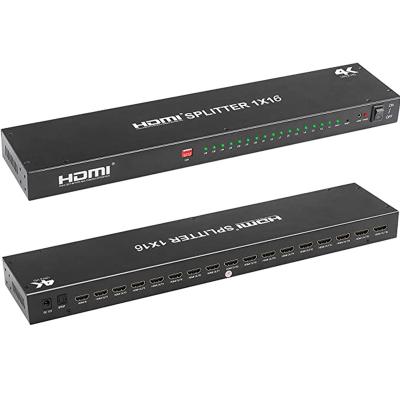 China Original hot sale KUYIA HDCP 1.4V 16 way HDMI switch 4K remote hdmi splitter portable original wjth splitter 1 in 16 Multi-interface for sale