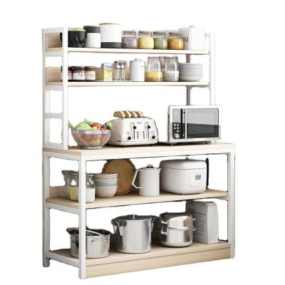 China (Other) Adjustable Multi-Layer Floor-Standing Multifunctional Kitchen Storage Shelf for sale