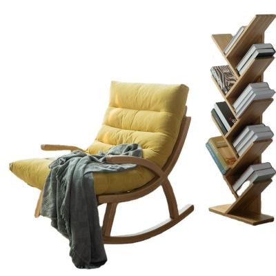 China 0262 Nordic Solid Wood Solid Wood Outdoor Casual Fashion Removable And Washable Rocking Chair for sale