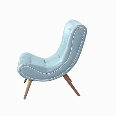 China Fashion Solid Wood PU Snail Chair Leisure Customizable Nordic Single Stool for sale