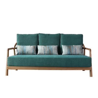 China Removable And Washable (Other) Solid Wood Fabric Nordic Oak Sofa Adjustable for sale