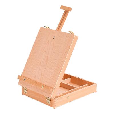 China Beech Sketch Storage Box Lightweight Desktop Wooden Easel 0415 for sale