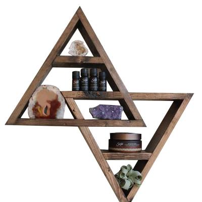 China Contemporary Wall Storage Solid Wood Rack for sale