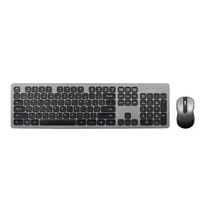 China Waterproof OEM US UK High Quality Slim Ergonomic Switch Slim Ergonomic Desktop Computer Laptop 2.4G USB Wireless Smart Keyboard and Mouse Combo for sale