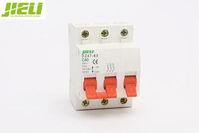 China 6A 10A 16A 20A Electrical MCB C45 3 Phase Circuit Breaker Power 240V / 415V for sale