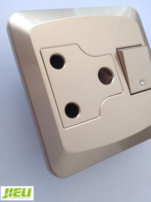 China Multifunction Electrical Wall Switch 15A 86 x 86 One Switch Three Hole Sockets for sale