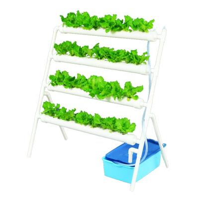 China Grow Hydroponic Tower Household PVC 36 Planting Holes Pipe Hydroponic Rack for sale