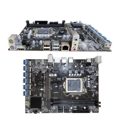 China Desktop 12 GPU B250C USB3.0 To PCI-E 16X Motherboard With 2 DDR4 DIMM Memory Slot LGA 1151 B250 Mainboard for sale