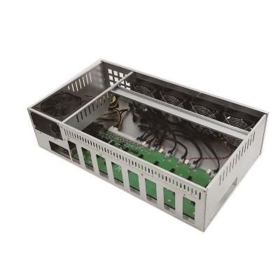 China With fan installation 8 gpu case including power supply. 2000W 3060 3060ti 3070 CPU 120MM CPU FAN RAM B85 3080 3090 PC Rig 8 GPU Case for sale