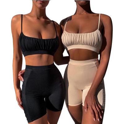 China 2021 QUICK DRY Two Piece Set Women New Casual Sports Wear Short Two Piece Set 2 Piece Set Women Clothing for sale