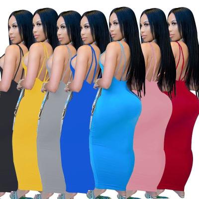 China 2021 Hot Sale Washable Tight Backless Tight Women's Casual Suspender Prom Dresses for sale