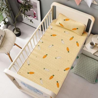 China Custom made ice silk summer latex ice silk factory supply crib bedding latex cooling mat for baby for sale