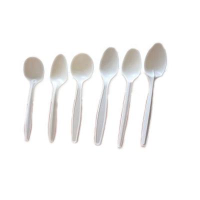 China Biodegradable Disposable Takeaway Cornstarch Soup Tea Spoon Fast Food 6inch 7inch 8inch Cornstarch Spoon for sale