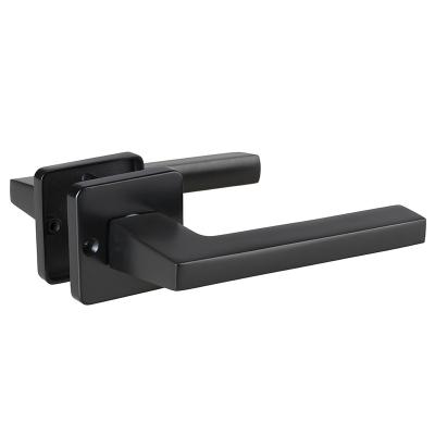 China High Quality Complete Modern Black Interior Door Handles Door Lever Lock Modern Aluminum Handle Door Handles for sale