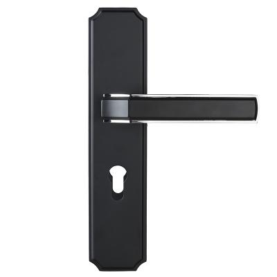 China Modern Excellent Quality Durable Zinc Matte Black Gloss Chrome Door Locks Handle Sets for sale