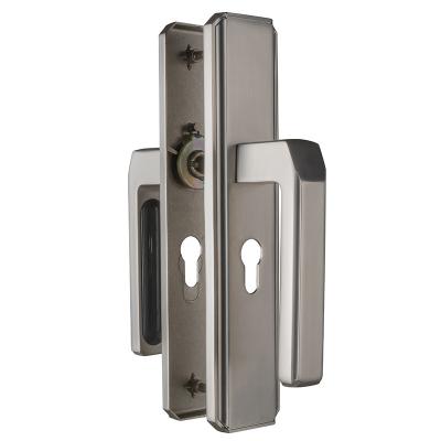 China Fashion Steel Wooden Gray Black Zinc Door Handle Modern Hot High Quality Security Door Handle Wholesale Hot Modern Factory Price for sale