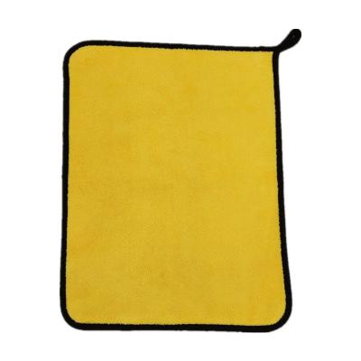 China Sustainable Wholesale Power 40*40cm Microfiber Towel Strong Microfiber Car Yellow 1200 Cleaning Cloths for sale