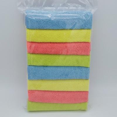 China Viable Wholesale Colorful 40x40 Home Cleaning Microfiber Fiber Cleaning Cloth 100% Microfiber Towels for sale