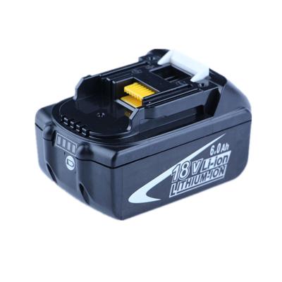 China Machine- tools cordless battery rechargeable lithium ion battery pack with power indicator replacement for makita 18v 6ah battery for sale