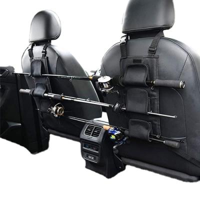 China Professional Casting Fishing Vehicle Back Seat Fishing Pole Rod Carrier For Headrest Catch 3 Pole Hanging Fishing Rod Holder for sale