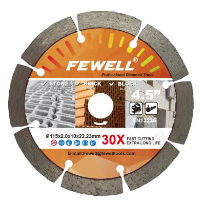 China 115*2.0/1.4*10*8T*22.23mm Concrete Hot Press Segmented Dry Cut Diamond Saw Blade For General Purpose for sale