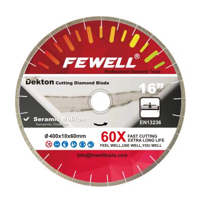 China Premium Dekton Silver Welded 400*10*60mm Segmented 16inch Diamond Saw Blade For Oblique Cutting Turkey Seramic Dekton for sale