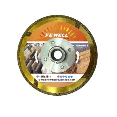 China Marble 4.5inch 115mm With Flange Plated M14 Diamond Saw Blade For Marble Granite for sale