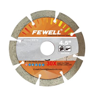 China Concrete and Bricks Cold Press Sintered 4.5inch 115*6.35*10*22.23mm Diamond Wall Groove Tuck Point Saw Blade For Cutting Concrete Wall Flooring for sale