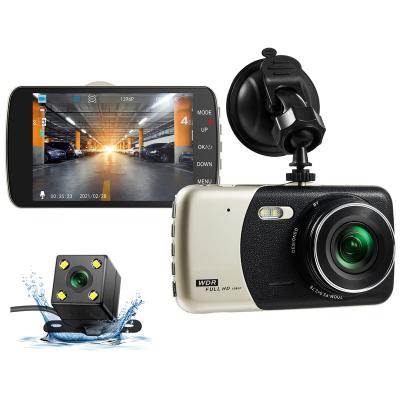 China NIGHT VISION 4.0 Inch Dual Lens IPS Full HD 1080P Car DVR Camera 24H Parking VCR Car Dash Cam for sale