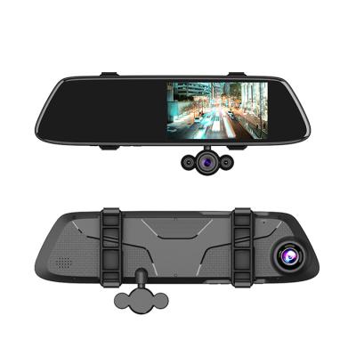 China New Arrival 3 Channel G-sensor Car Rearview Mirror Dash Cam 5.0 Inch 3 Lens Full HD 1080P Car Rea View Camera With Night Version for sale