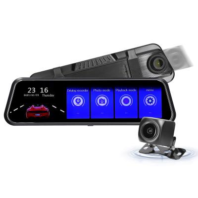 China G-sensor 9.66 Inch Full HD Screen 1080P Car Rear View Mirror Dash Cam With Adjustable Camera for sale