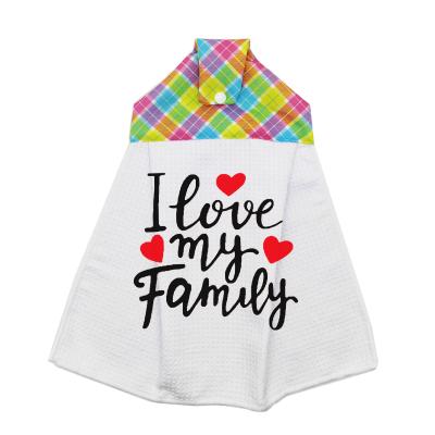 China New Qualisub Home Design Dress Shape Sublimation Waffle Colorful Kitchen Towels for Clean Dish and Hand Drying in DIY Printing for sale