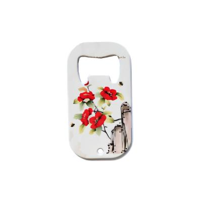 China Custom Printing Qualisub Personalized Mask Metal Bottle Opener Sublimation Bottle Opener For Heat Press for sale