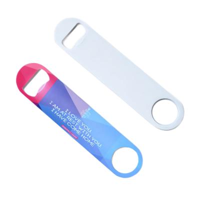 China Custom Printing Qualisub Personalized Large Metal Sublimation Bottle Opener Blanks For Heat Press In Double Sided Printing for sale