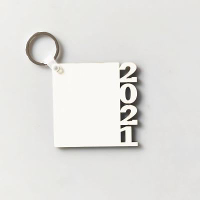 China Double Sides Printing Qualisub 3mm 2021 MDF Sublimation Keychains Blanks In 75x75mm for sale