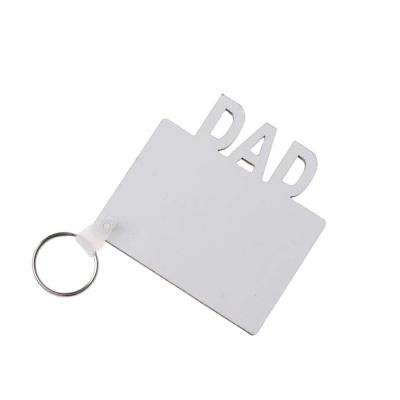 China Double Sides Printing Qualisub 3mm MDF Sublimation DAD Keychains Blanks In 75x75mm for sale