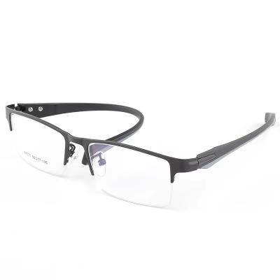 China Essential For Travel To New Job 2021 Metal Glasses Frame Businessmen Half Frame Myopia Optical Glass Frame for sale