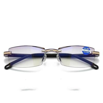 China Reading Glasses Cut Edge For Presbyopia Glasses Fashion Cut Men Anti-blue Glass Men Resin Aged Glasses for sale