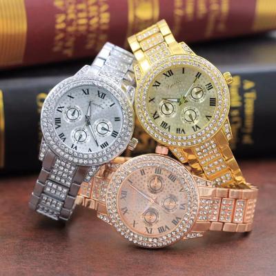 China New Diamond Steel Band British Watch Women's Automatic Casual Diamond Watch Fashionable Date Watch for sale