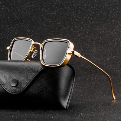 China Retro designer sunglasses vintage metal punk square shades men and women fashion sunglasses 2022 for sale