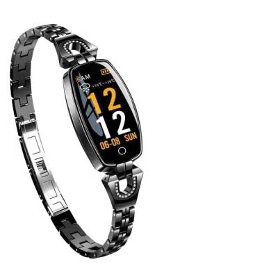 China Smart Watch H8 Smart Watch Automatic Wristband Date Heart Rate and Blood Pressure Monitoring IP67 Ladies Steel Band Waterproof Watch for sale