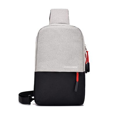 China With USB Oxford Cloth Outdoor Sport Chest Shoulder Sling Bag With Waterproof USB Charging Small&Portable Bag for sale