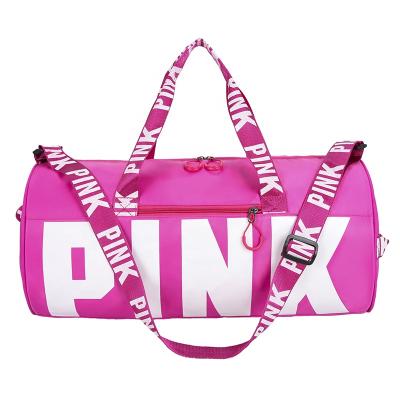 China 2020 Fashion Women Girl Pink Tote Beach Duffel Bag Outdoor Activities Waterproof Promising Custom Sports Travel Bags Luggage for sale