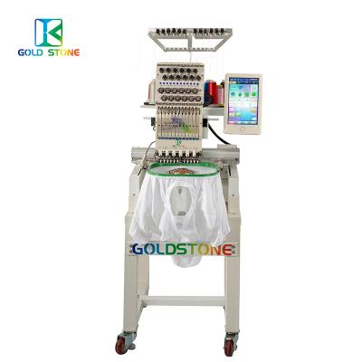 China Garment Shops Wholesale GOLD STONE 12 Colors New Single Head Embroidery Machine Price for sale